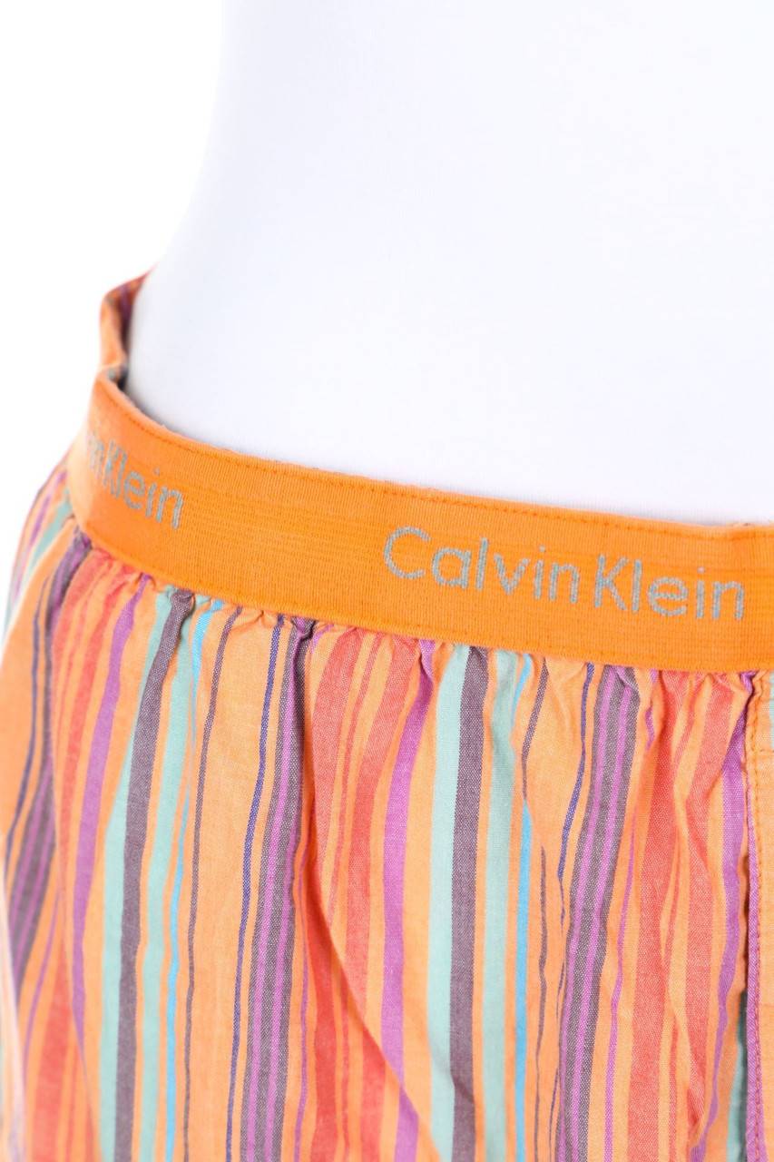 Carou Calvin Klein Streifen-Hose mit Logo-Print Großer Ausverkauf