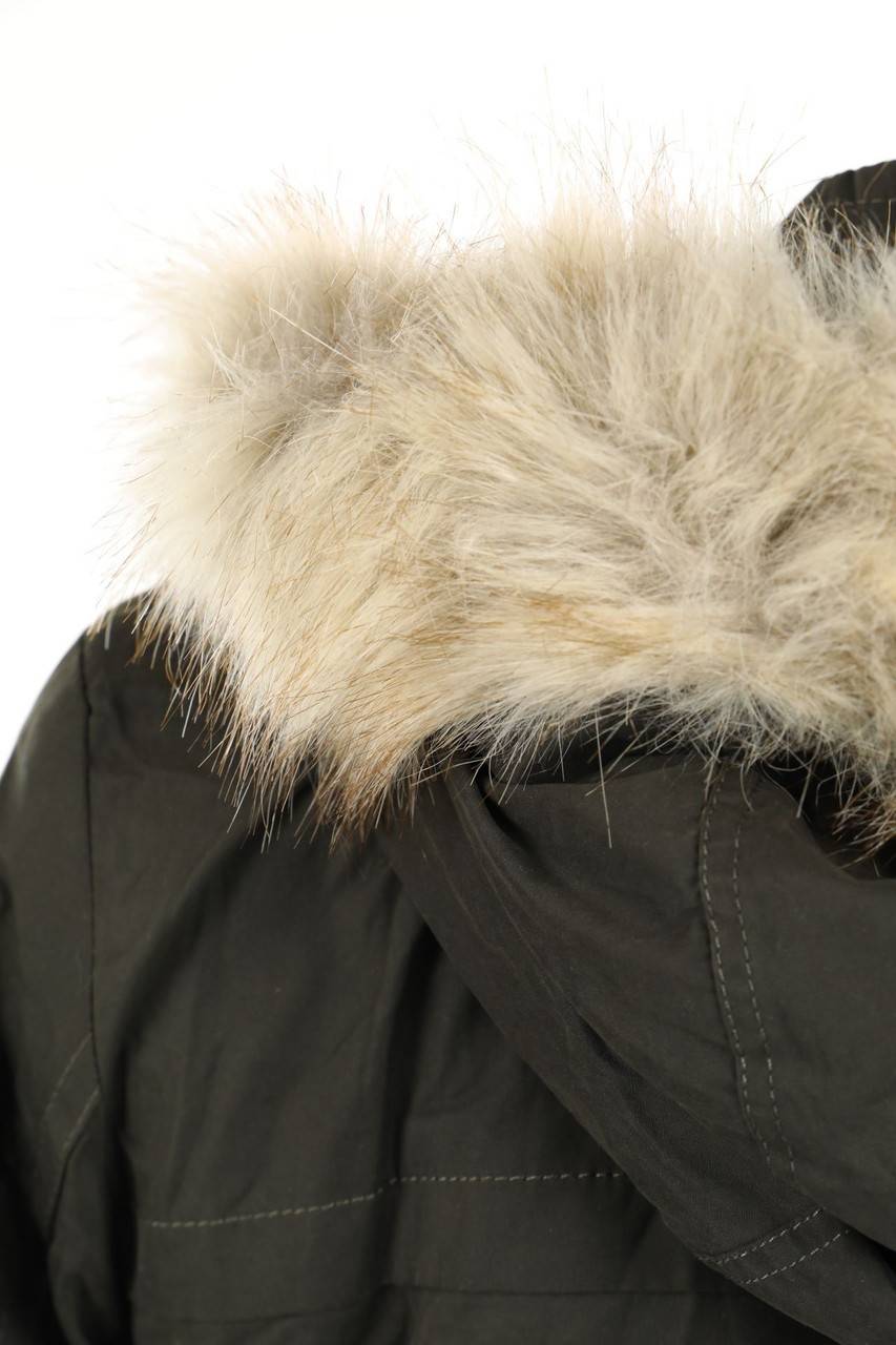 Carou Chicorée Parka mit Fake Fur-Besatz Saisonschlussverkauf