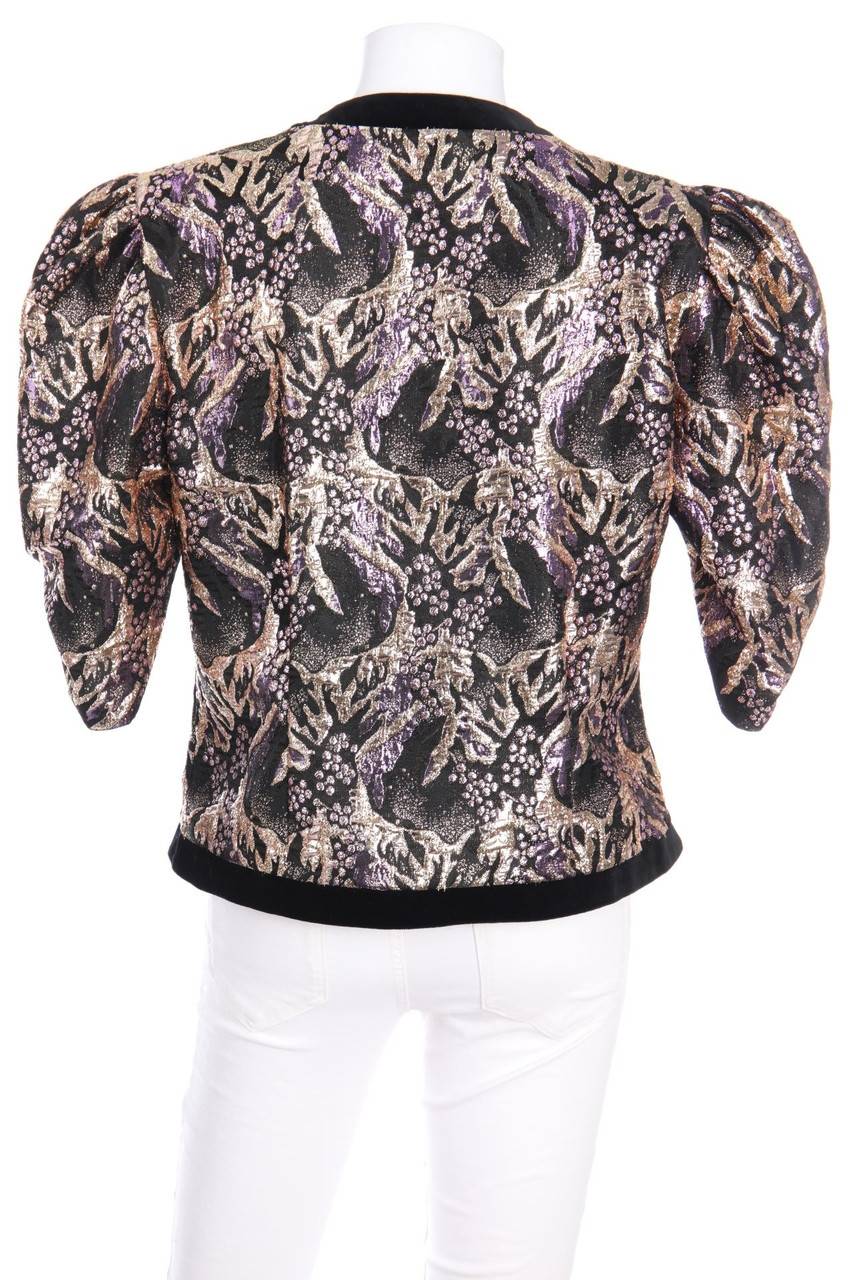 Carou HERMANN LANGE COLLECTION Jacke mit Metallic-Effekt mit Schmuck-Knöpfen Valentinstagsangebot
