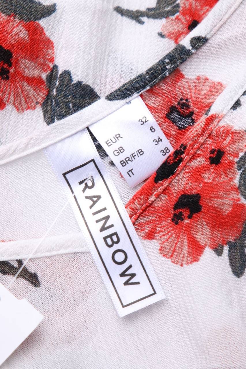Carou RAINBOW Cold-Shoulder-Bluse mit floralem Muster Top Angebot