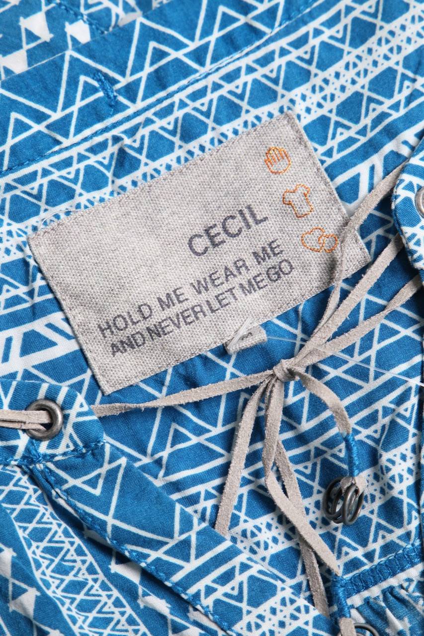 Carou CECIL Bluse mit geometrischem Muster aus Viskose Riesige Ersparnisse
