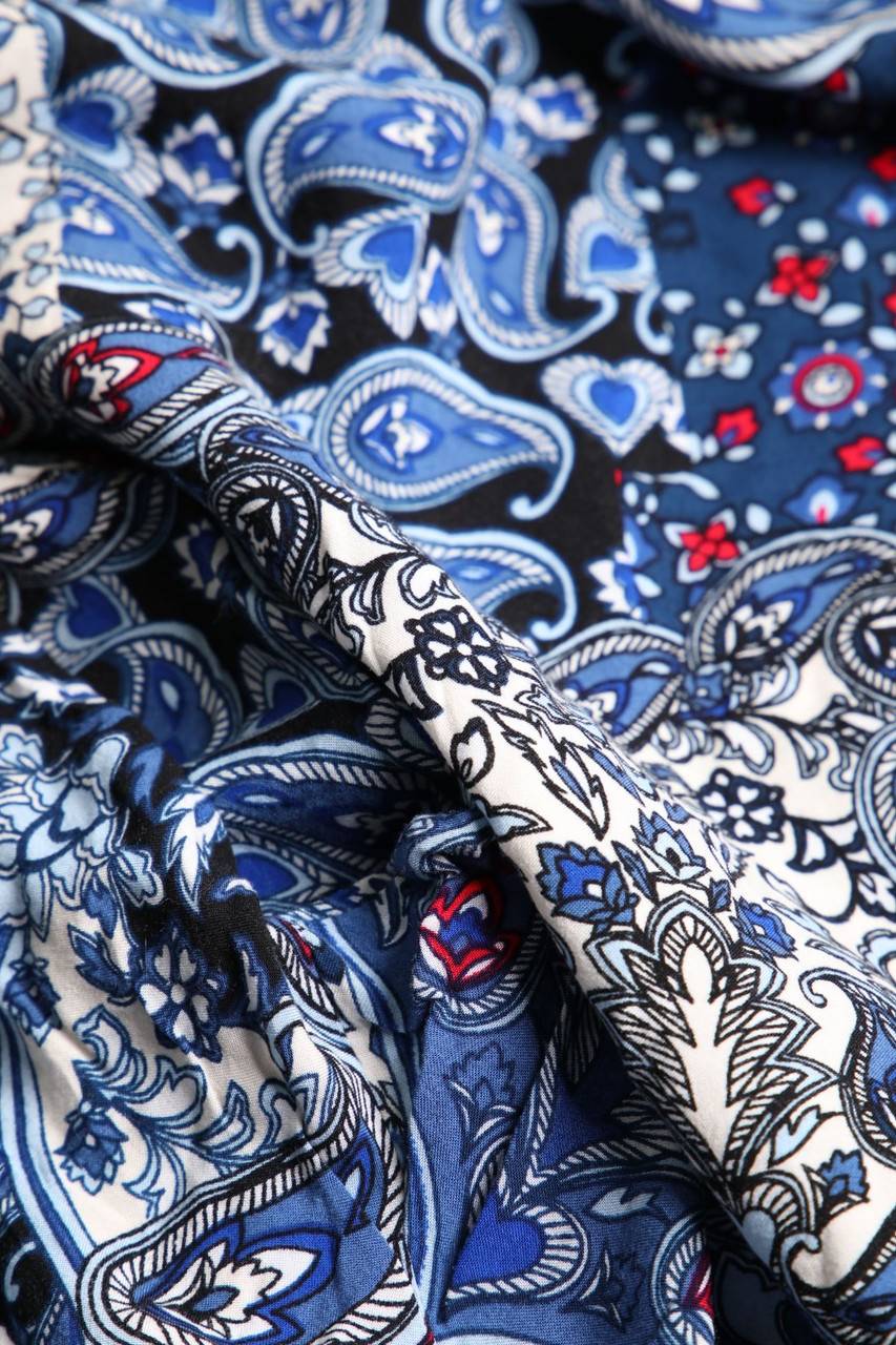 Carou Ohne Label Bluse mit Paisley-Print aus Viskose VIP-Rabatte