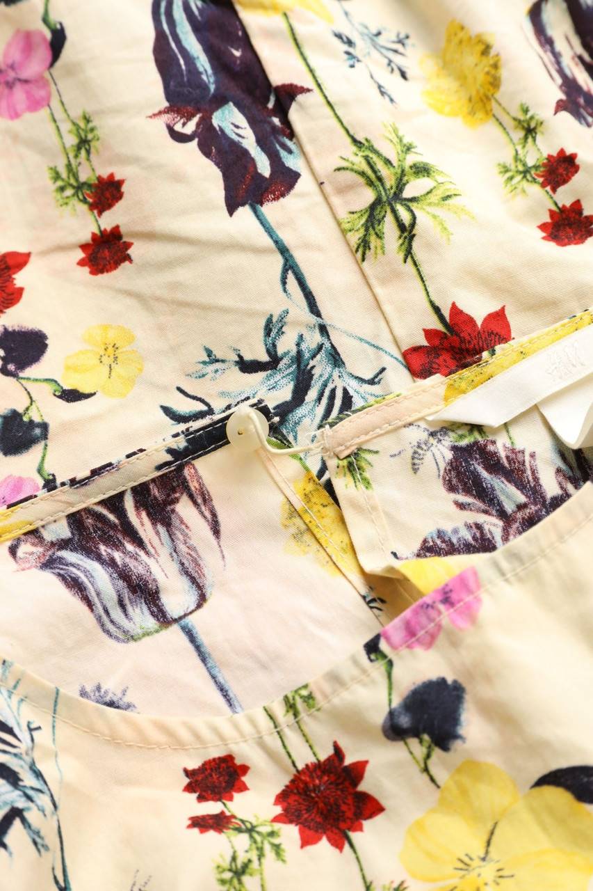 Carou H&M Bluse mit Blumen-Print zum Knoten Verkauf