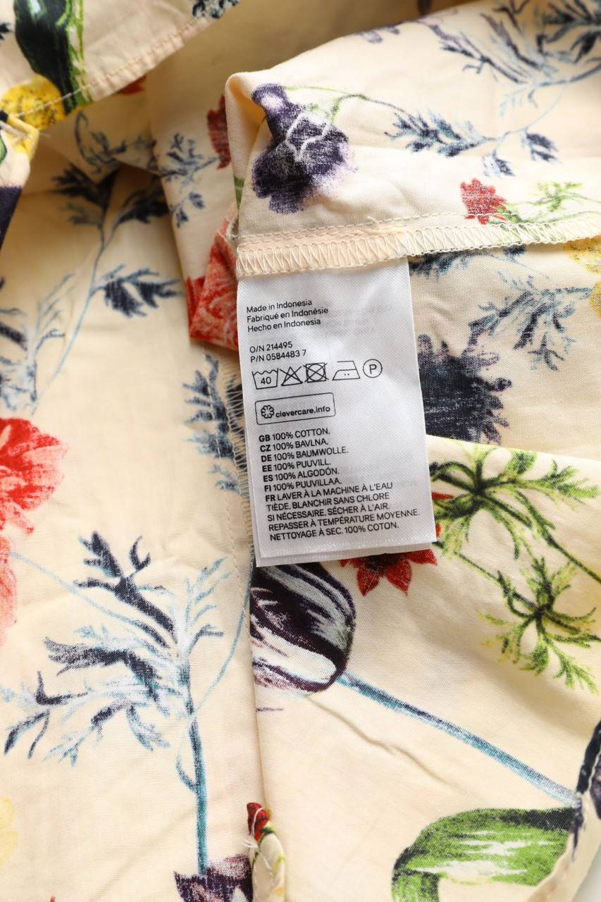 Carou H&M Bluse mit Blumen-Print zum Knoten Verkauf