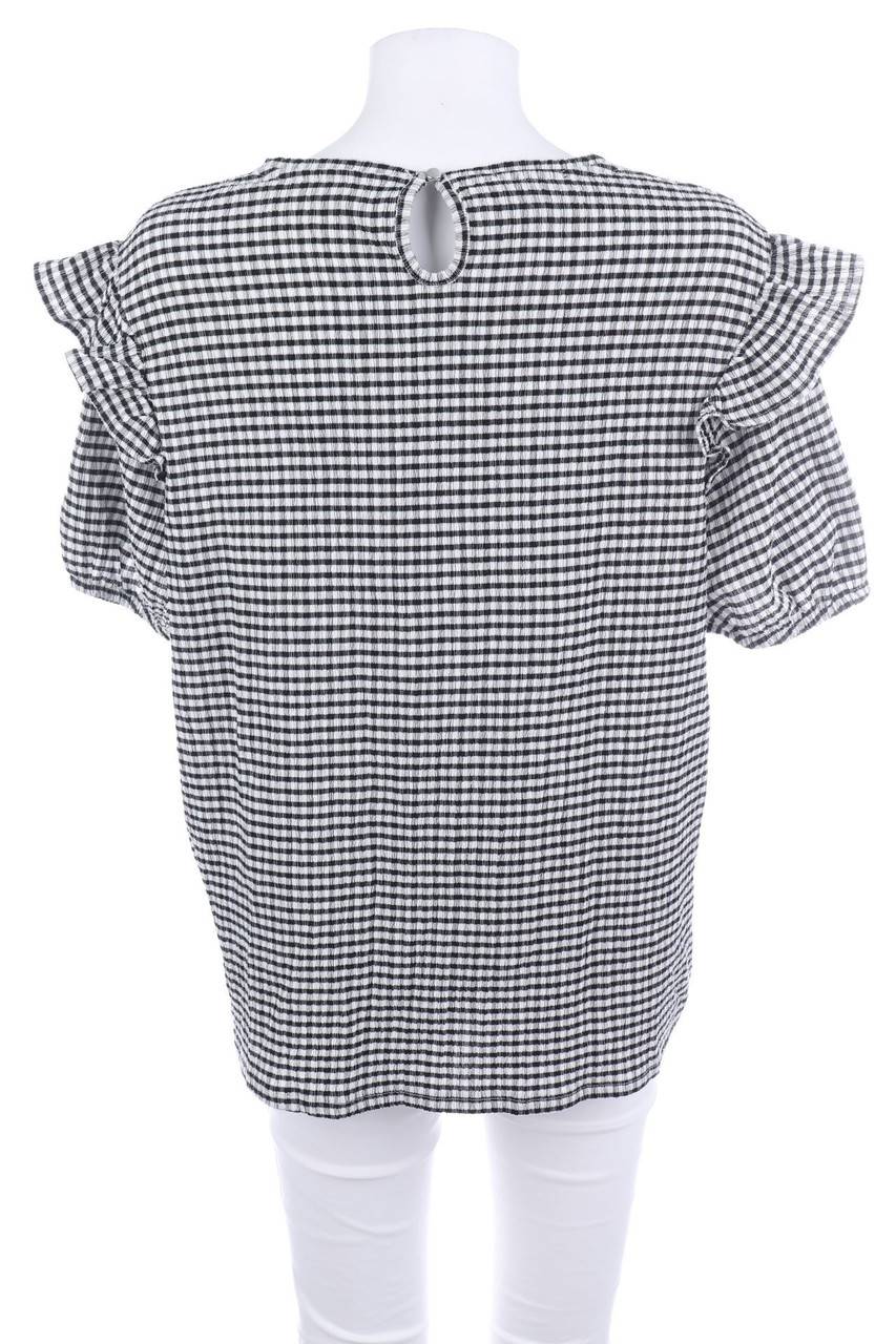 Carou C&A Kurzarm-Bluse mit Karo-Muster Rabatt