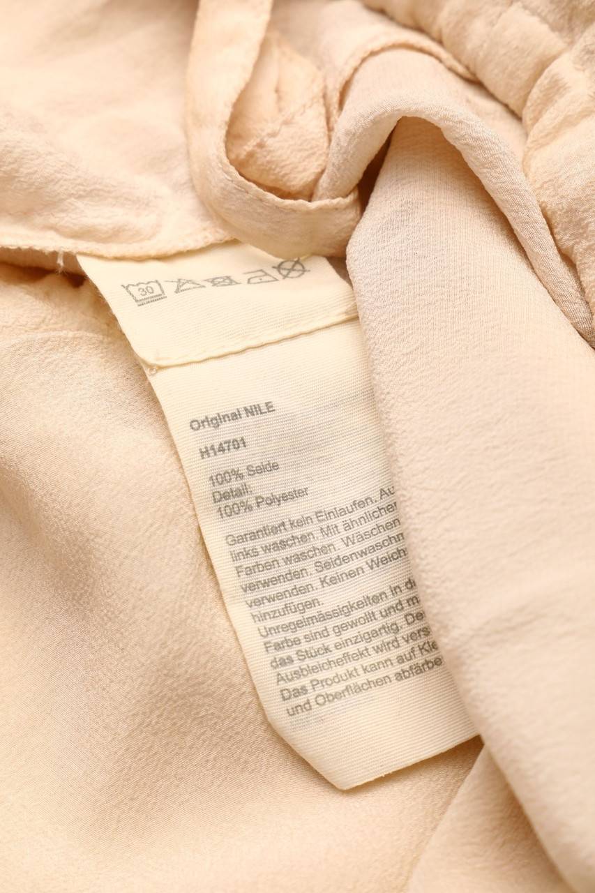 Carou NILE Garment Dyed-Bluse aus Seide mit Mesh-Einsatz Sonderangebot der Fabrik