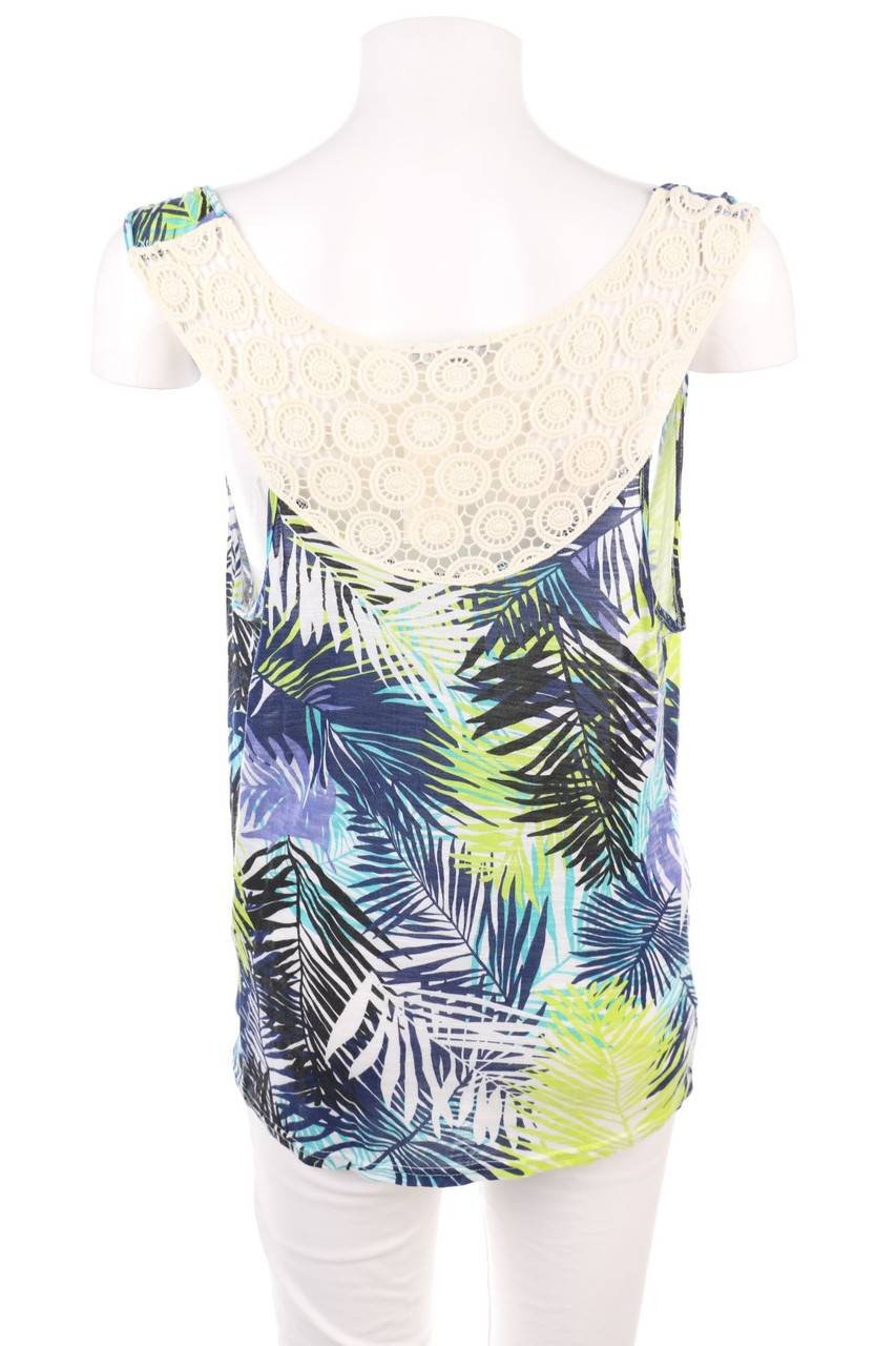 Carou maddison Top aus Viskose mit Tropical Print mit Spitze Nur noch ein Tag übrig
