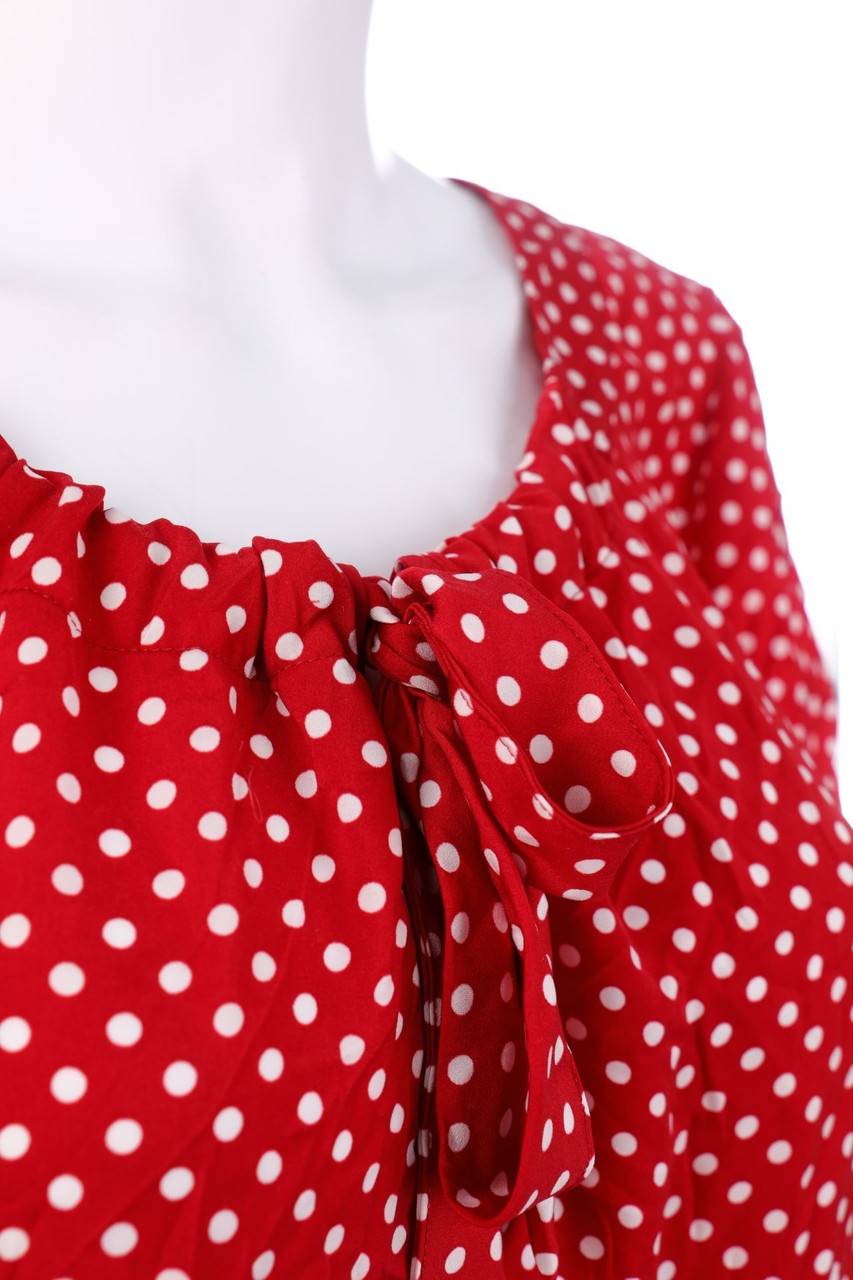 Carou TAIFUN Kurzarm-Bluse mit Polka Dots Fabrikladen