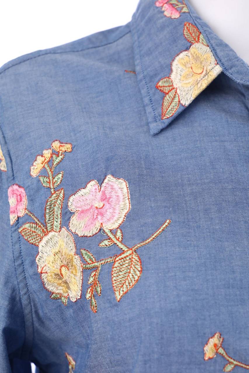 Carou GANT Hemd-Bluse mit Stickereien Im Verkauf