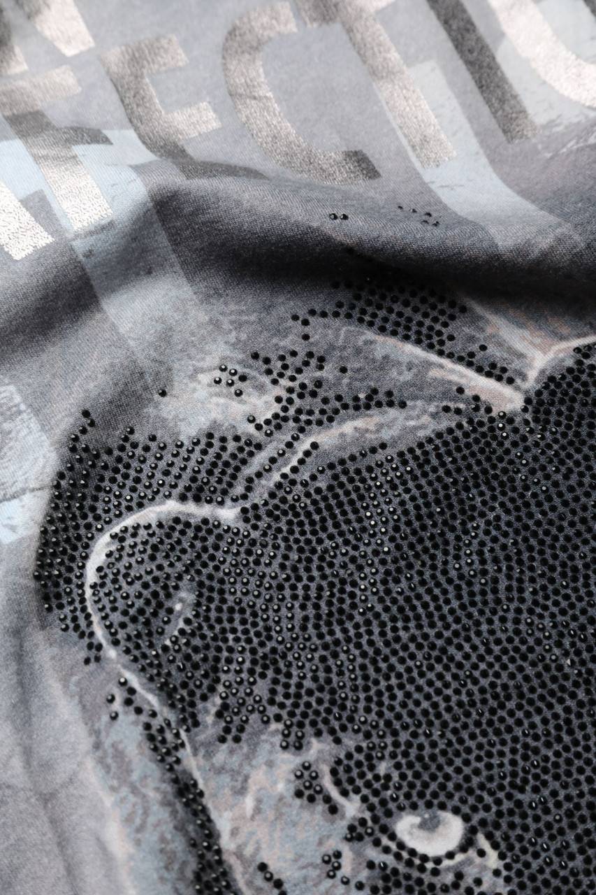 Carou monari Kurzarm-Shirt mit Strass-Steinen Hotsell