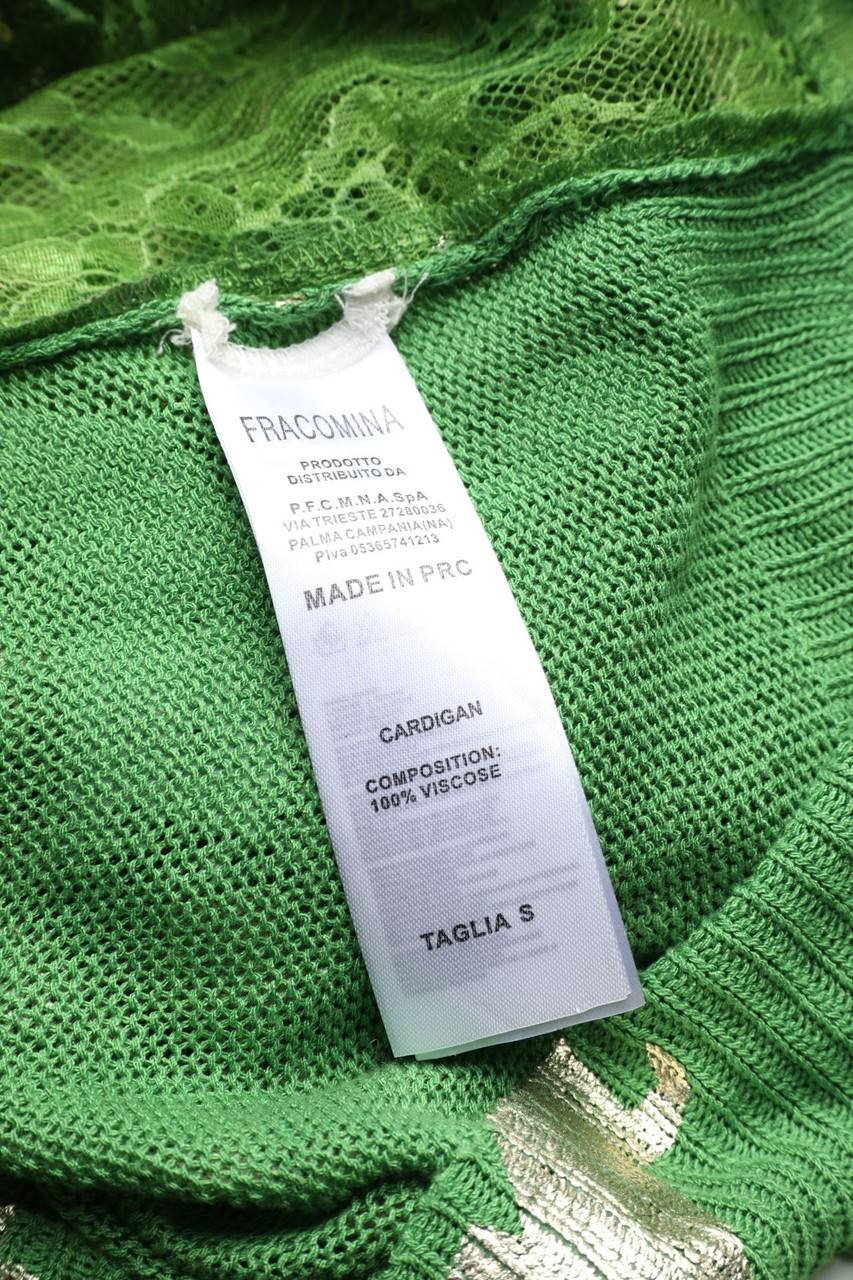 Carou FRACOMINA Spitzen-Cardigan mit Metallic-Effekt Blitzverkäufe