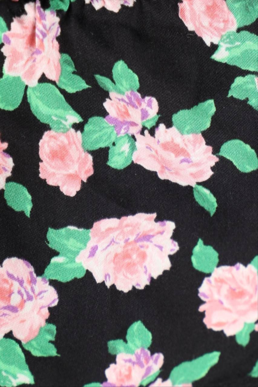 Carou ZARA Cropped-Kurzarm-Bluse mit Blumen-Print Preisnachlass