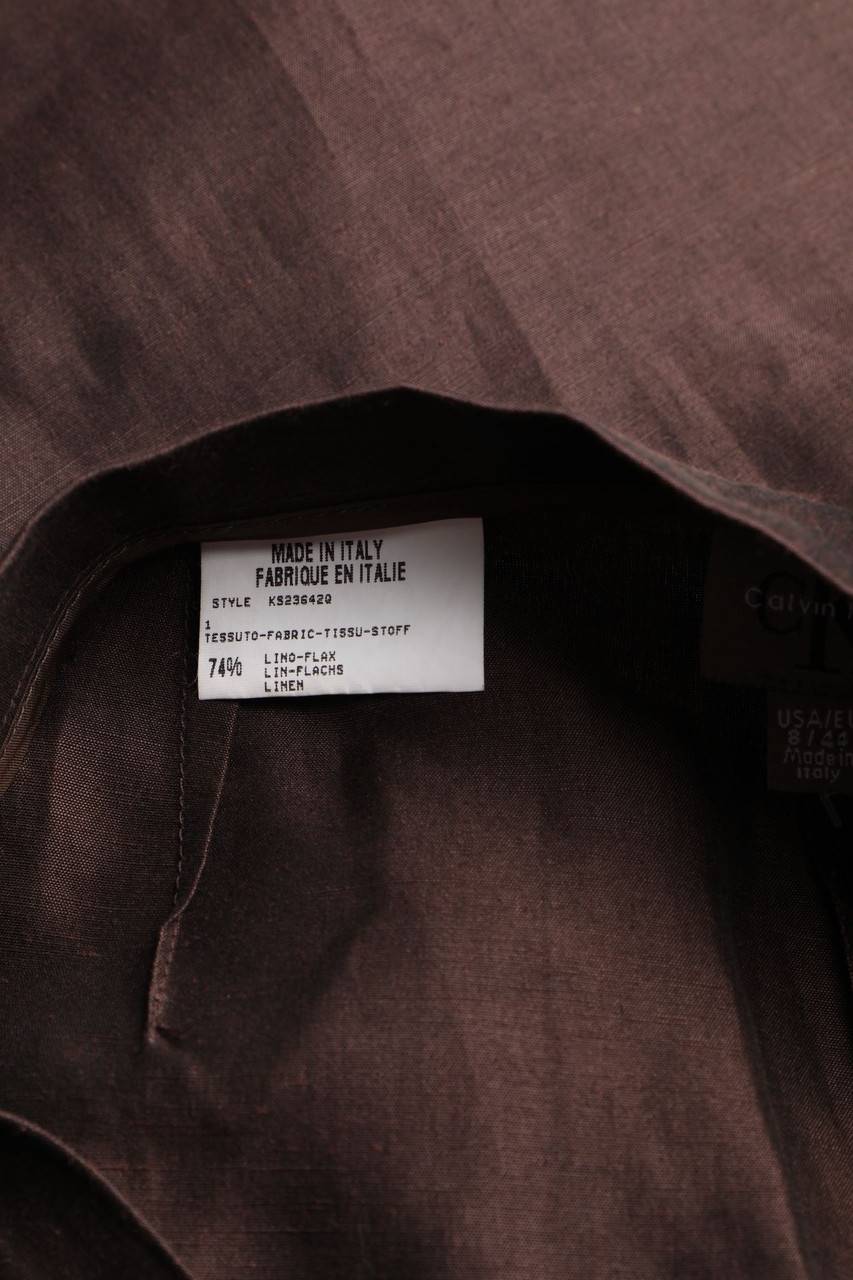 Carou Calvin Klein Vintage-Hose aus Leinen-Mix Kostenlose Rückgabe