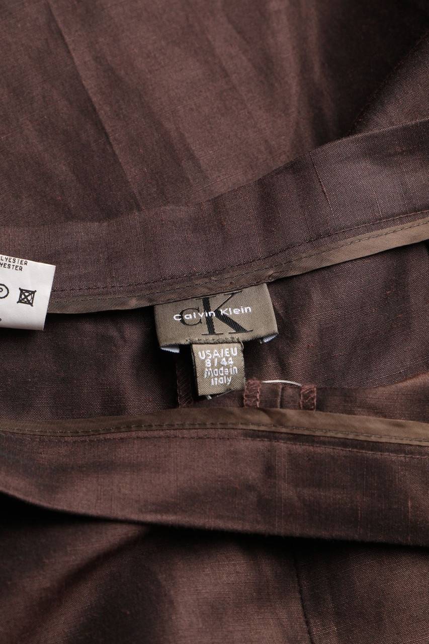 Carou Calvin Klein Vintage-Hose aus Leinen-Mix Kostenlose Rückgabe