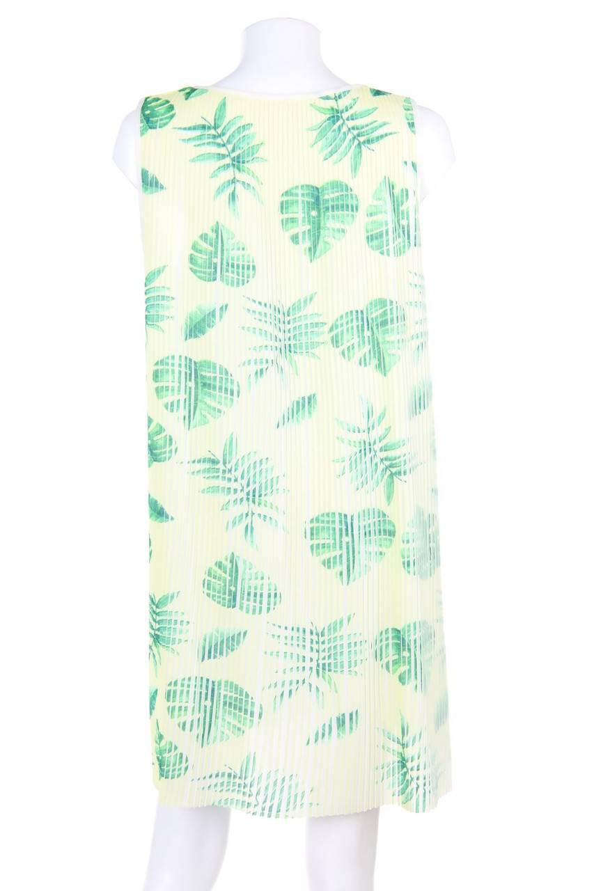 Carou Ohne Label Plissee-Minikleid mit Tropical Print Letzter Tag