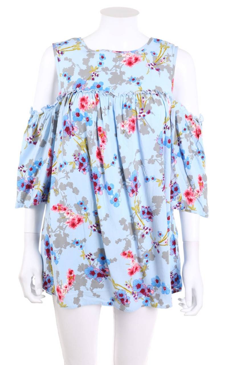 Carou RAINBOW Print-Bluse mit Cut-outs Zeitbegrenzte Promotion