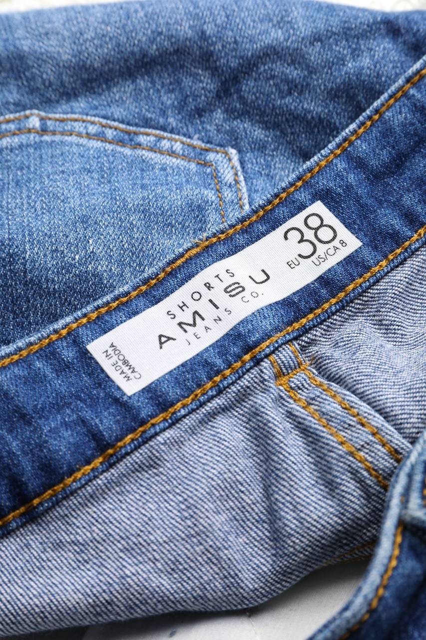 Carou AMISU Used Look Jeans-Shorts mit Spitze Super Rabatt