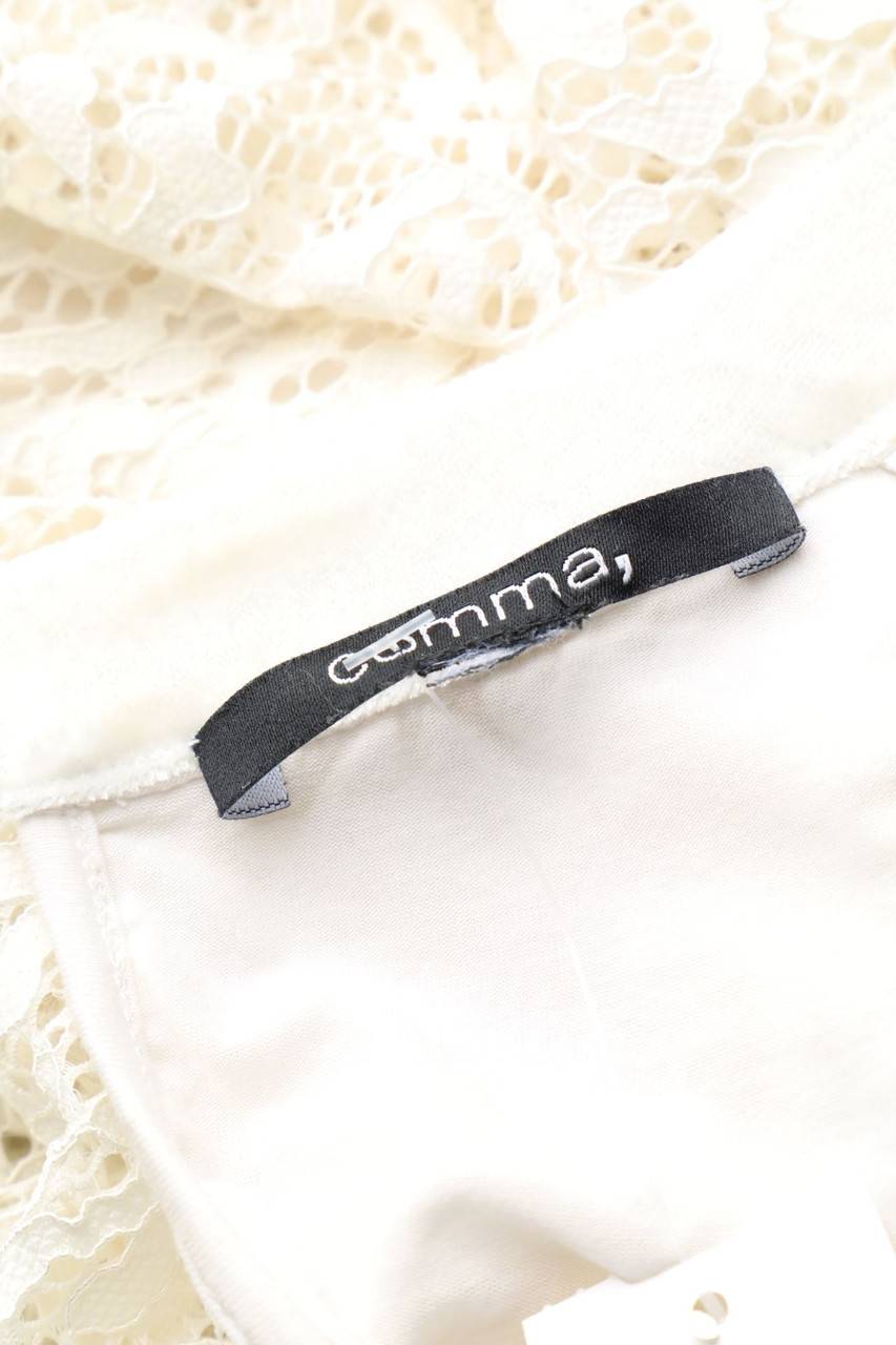 Carou comma Spitzen-T-Shirt mit Raffungen Riesige Rabatte