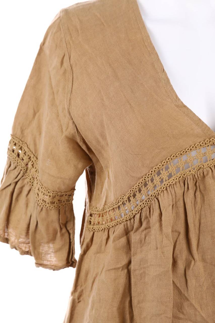 Carou Ohne Label Boho-Kleid mit Spitzen-Einsatz Begrenzt auf 3 Tage