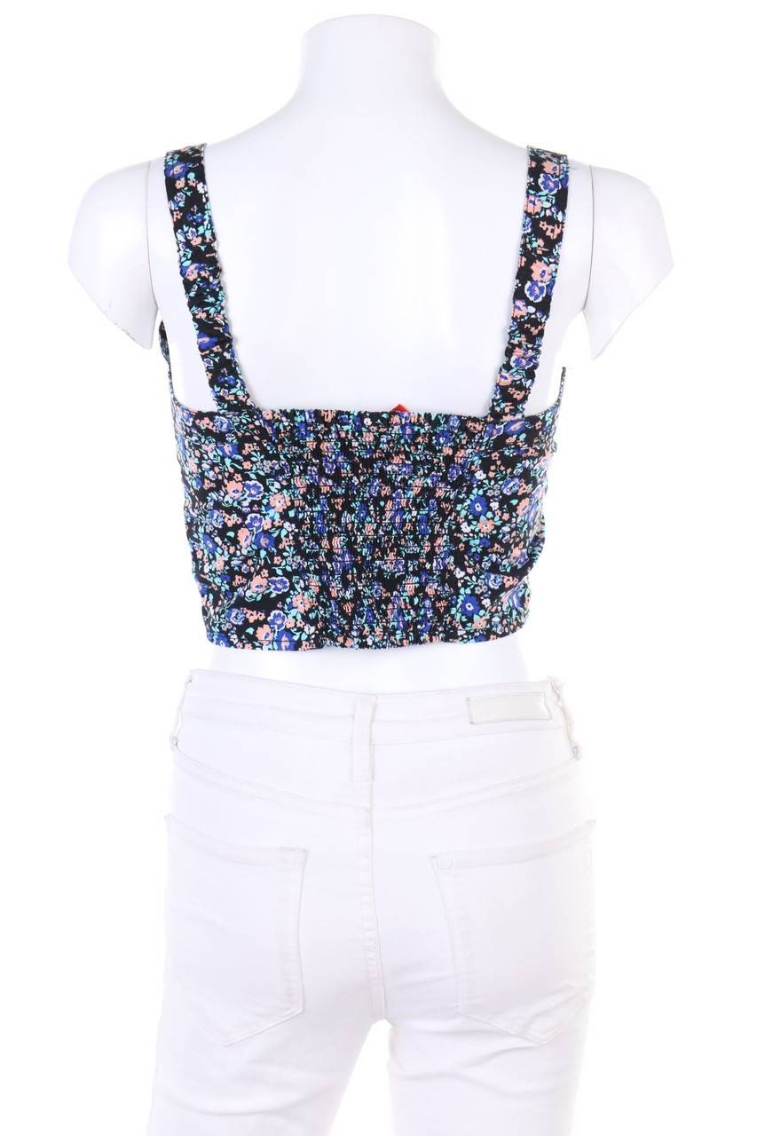 Carou H&M DIVIDED Crop-Top mit Blumen-Print Heißer Verkauf