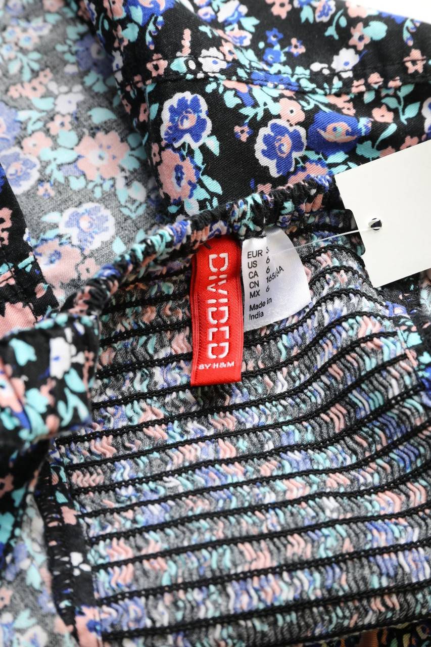 Carou H&M DIVIDED Crop-Top mit Blumen-Print Heißer Verkauf
