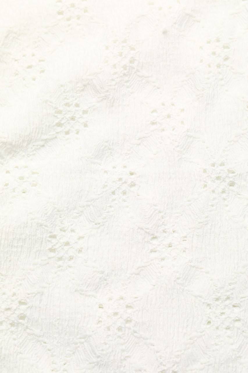 Carou Ohne Label Kurzarm-Bluse mit Lochspitze Heißer Verkauf