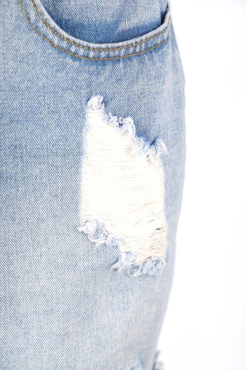 Carou SHEIN Destroyed-Mini-Jeansrock Online Outlet