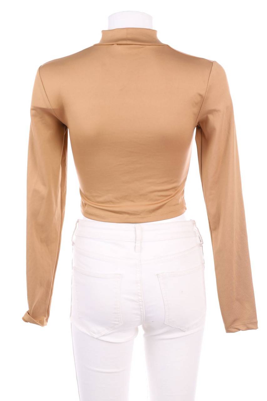 Carou AMISU Cropped-Longsleeve-Shirt mit Raffungen Nur noch ein Tag übrig