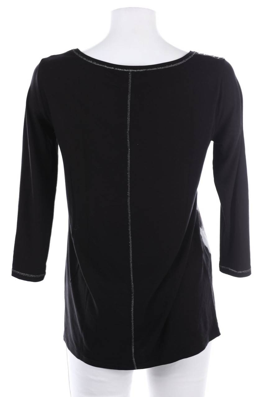 Carou monari Print-3/4-Arm-Shirt mit Strass-Steinen Im Verkauf