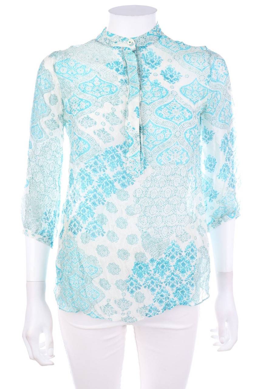 Carou Massimo Dutti Seiden-Bluse mit floralem Muster Jubiläumsangebot