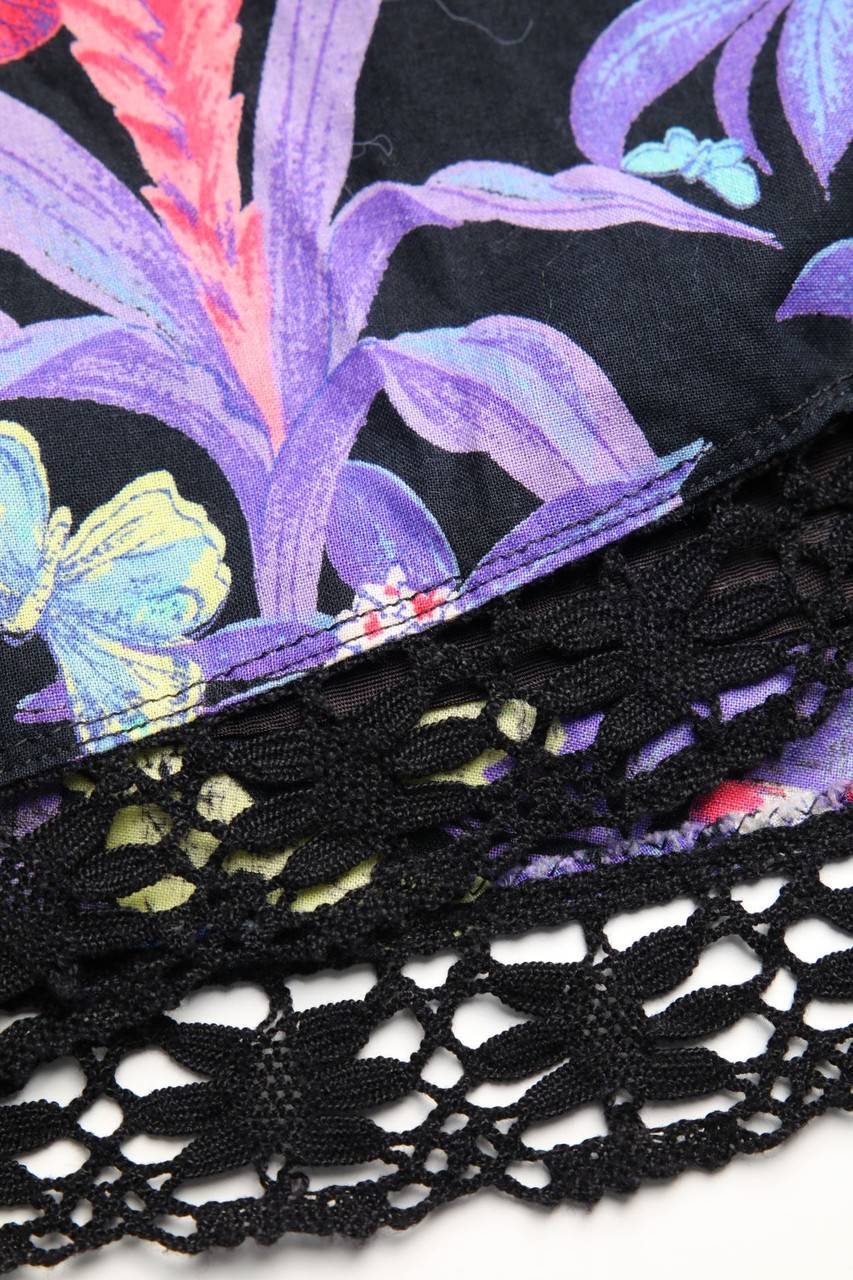 Carou VINTAGE Midirock mit Blumen-Print Kostenloser Versand