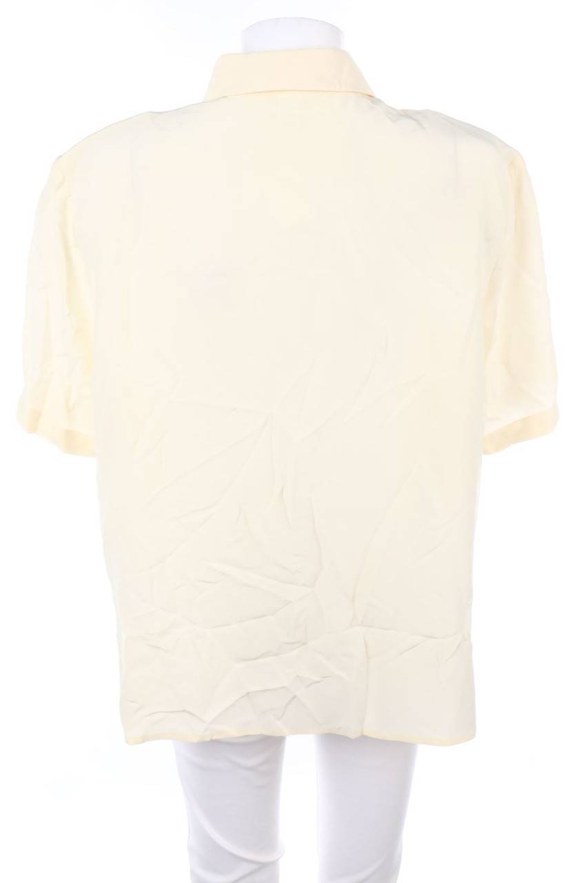 Carou VINTAGE Seiden-Hemd-Bluse mit kurzem Ärmel Osterangebot