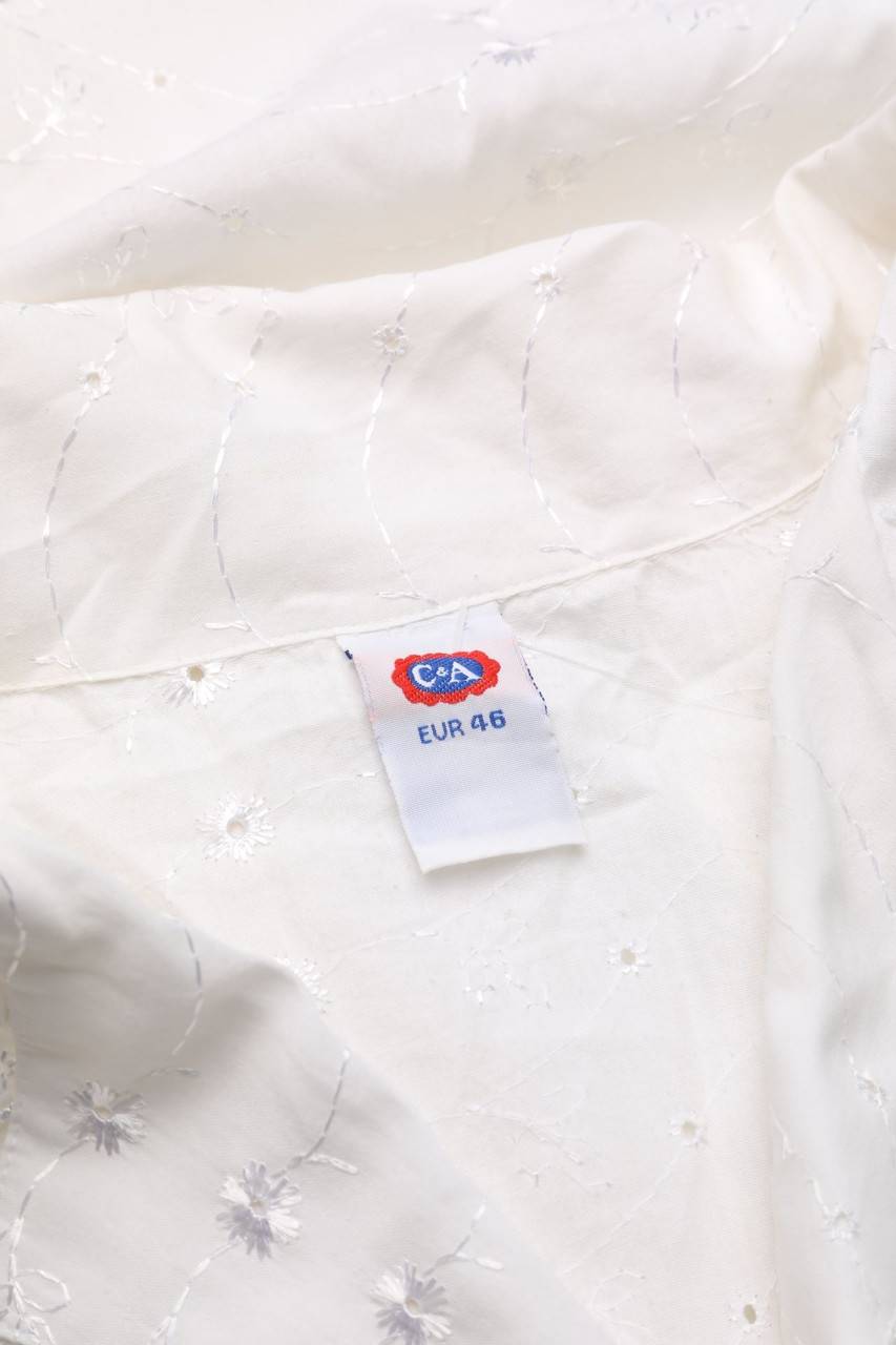 Carou C&A Vintage-Kurzarm-Bluse aus Lochspitze Heißer Verkauf