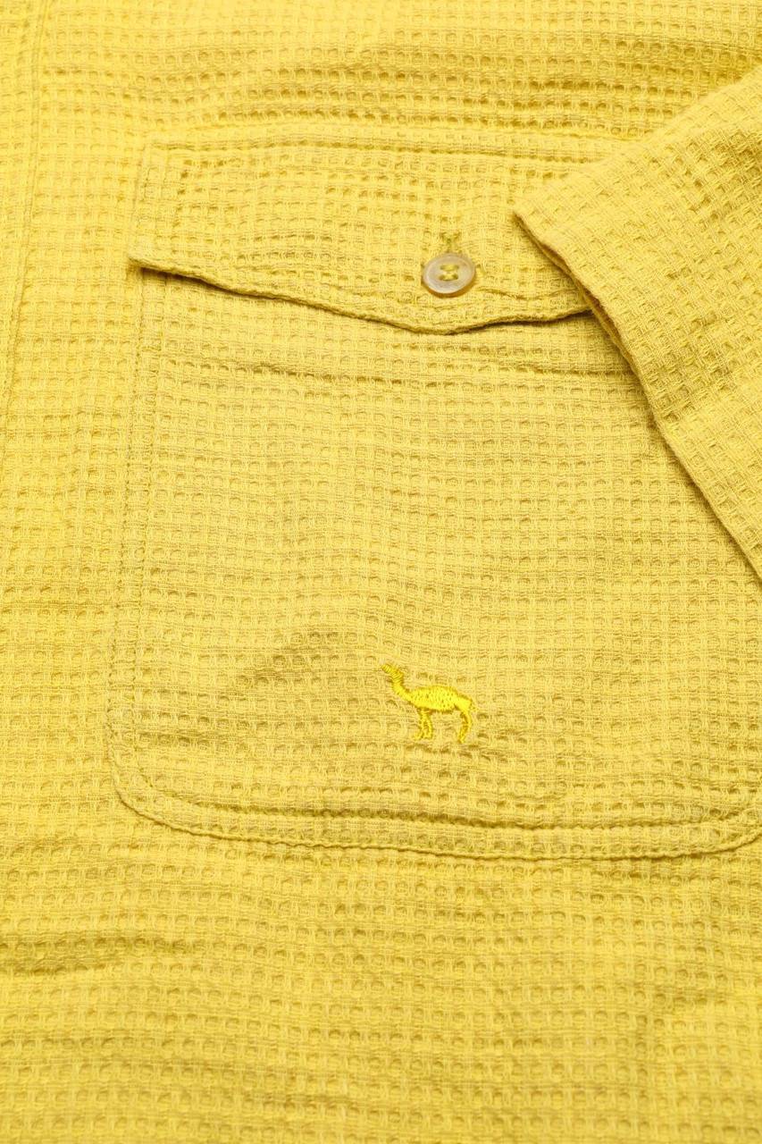 Carou CAMEL COLLECTION Vintage-Kurzarm-Hemd Räumungsverkauf