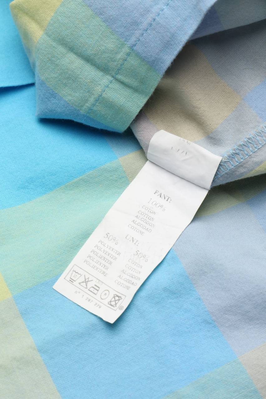 Carou VINTAGE Vintage-Karo-Kurzarm-Hemd aus Baumwoll-Mix Kauf eins, bekomm eins gratis