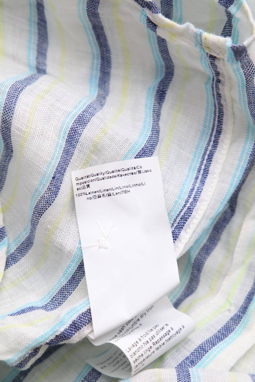 Carou BOSS HUGO BOSS Leinen-Hemd mit Streifen Letzte 2 Tage