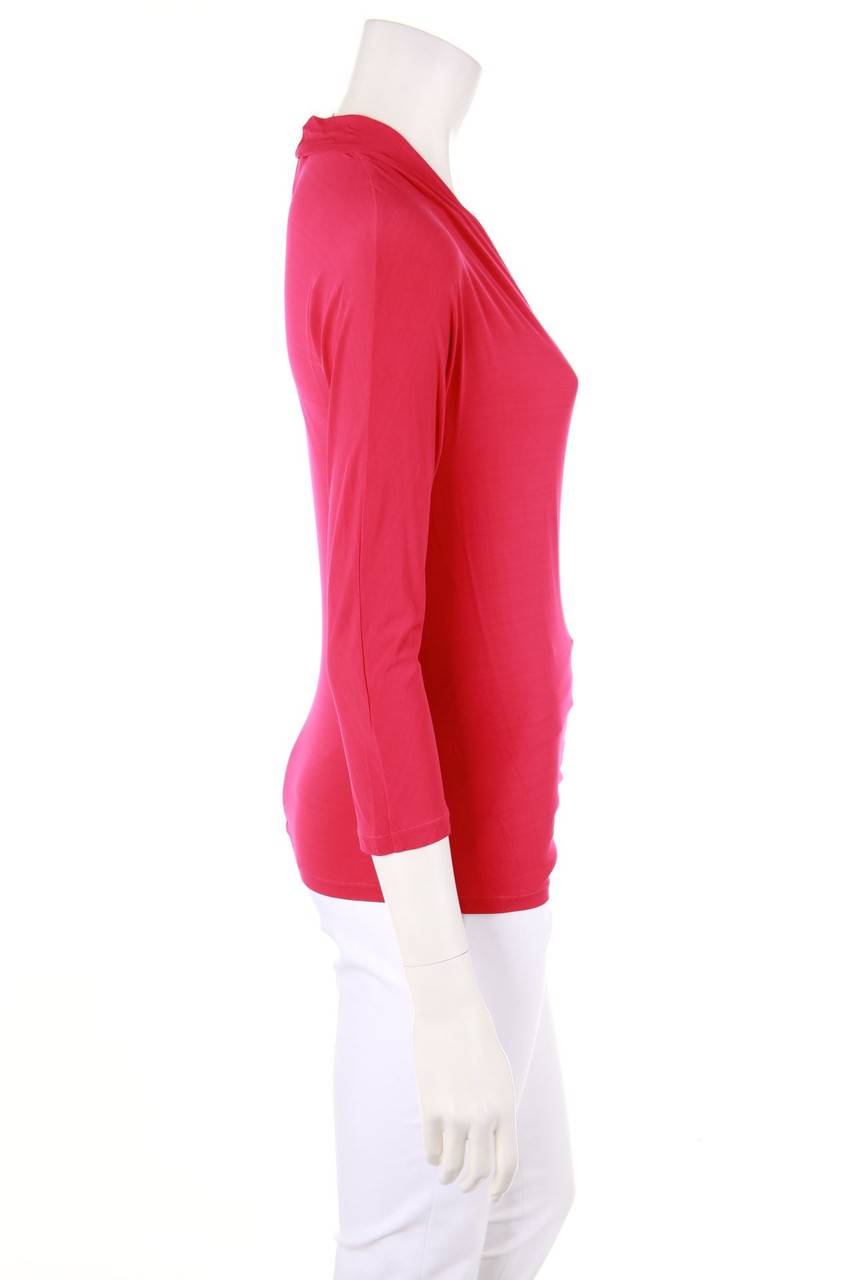 Carou Max Mara STUDIO 3/4-Arm-Shirt in Wickel-Optik mit Raffungen Discount Store für neue Produkte