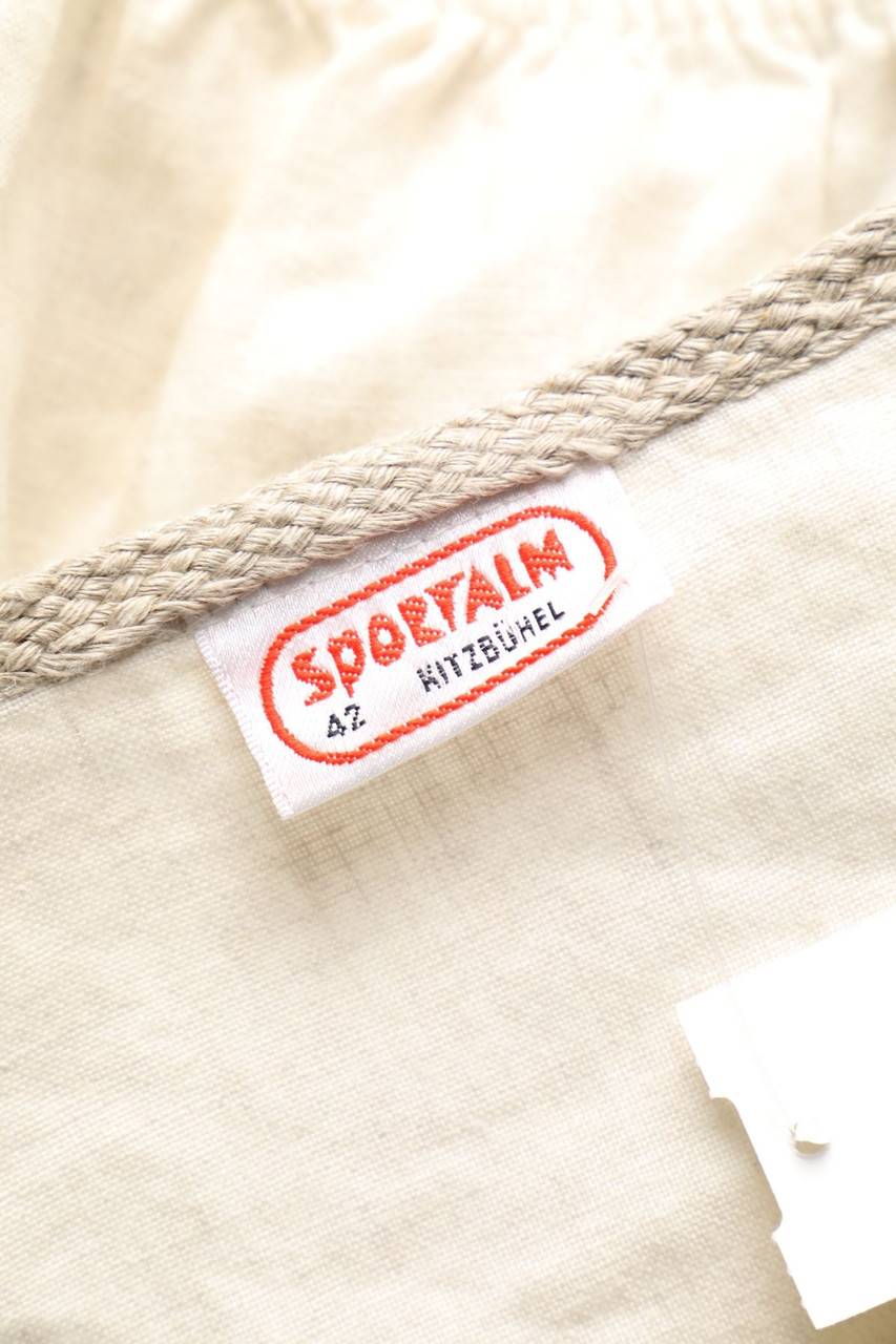 Carou SPORTALM KITZBÜHEL Cropped-Trachten-Bluse aus Leinen Limitierter Zeitrabatt