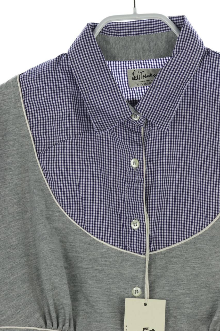 Carou LUIS TRENKER Hemd-Bluse aus Jersey mit Logo-Stickerei Rabatt