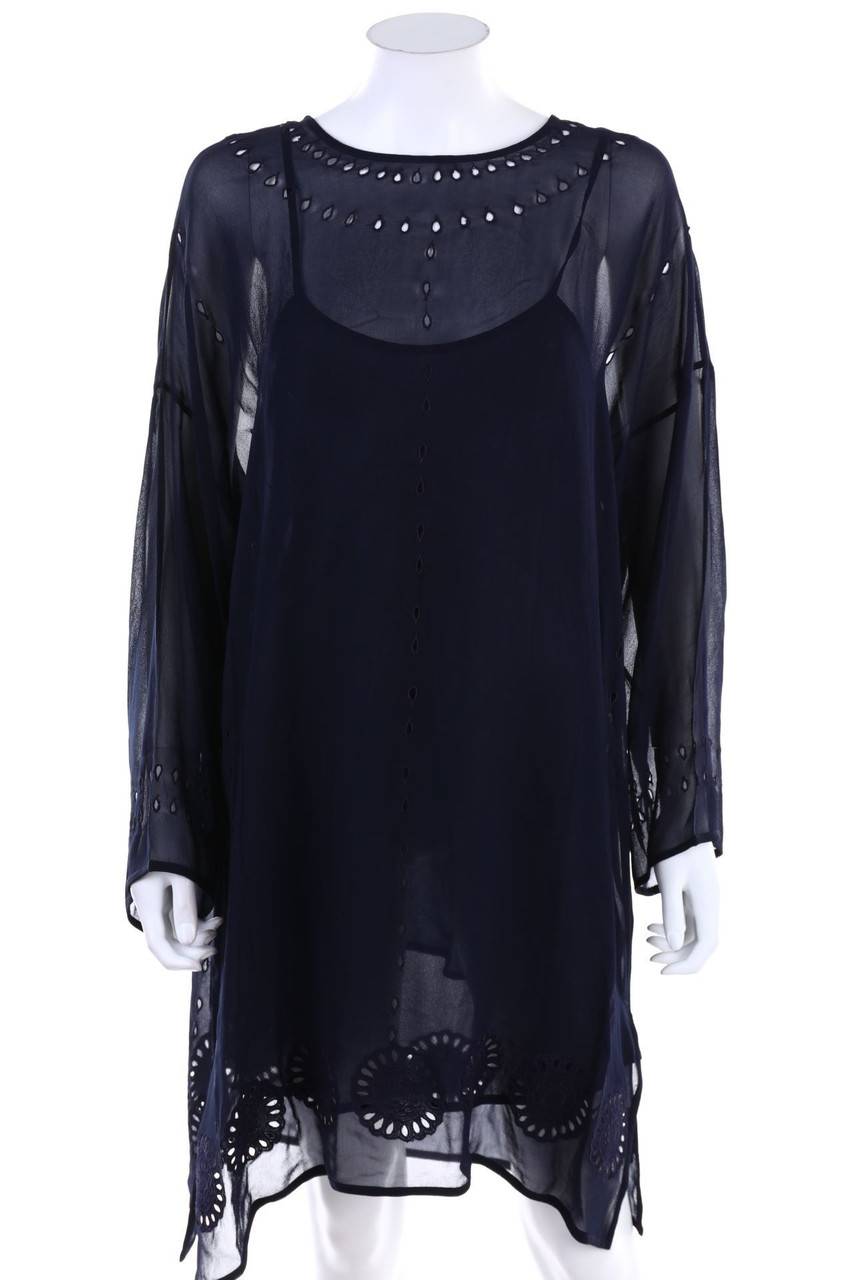 Carou IRIS & INK Chiffon-Shift-Kleid aus Lochspitze Flash Sale