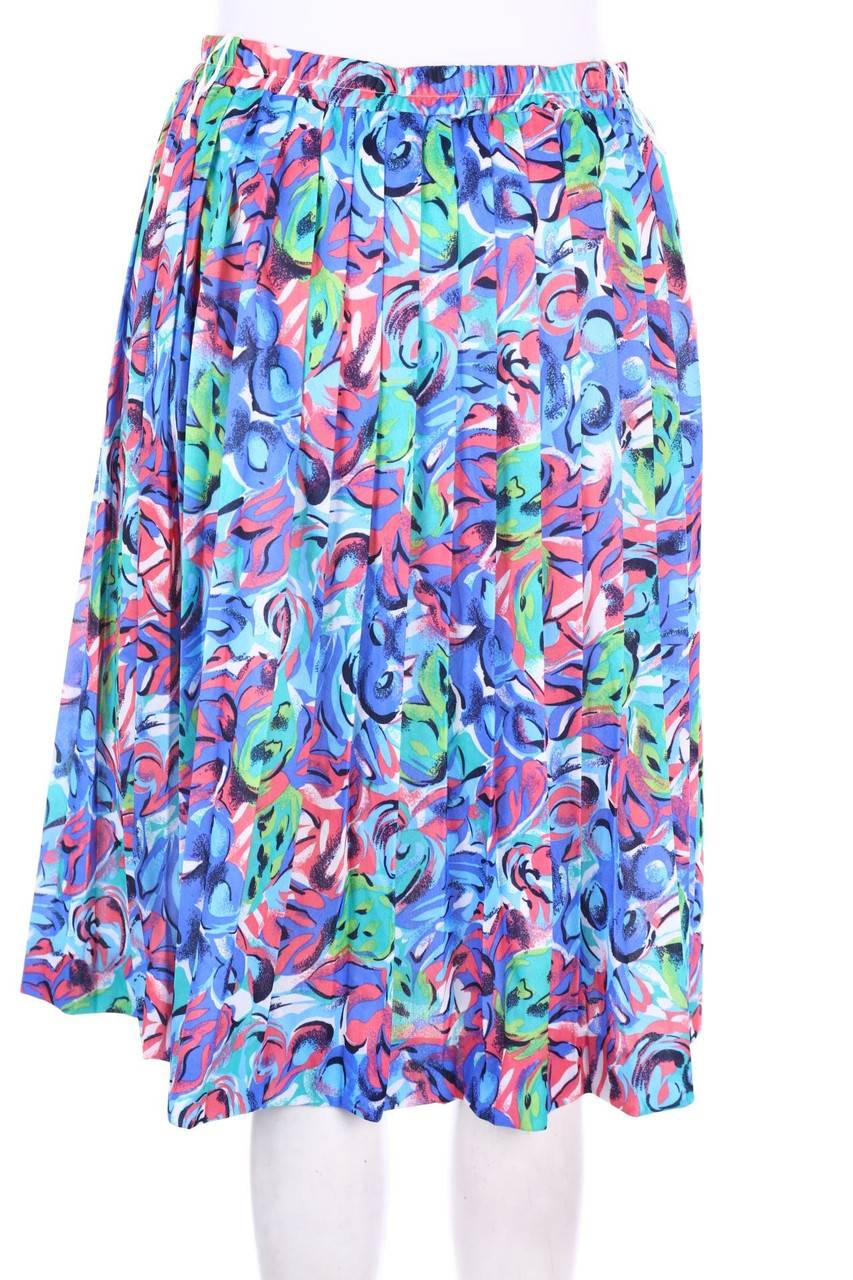 Carou VINTAGE Plissé-Rock mit Print Cyber Monday