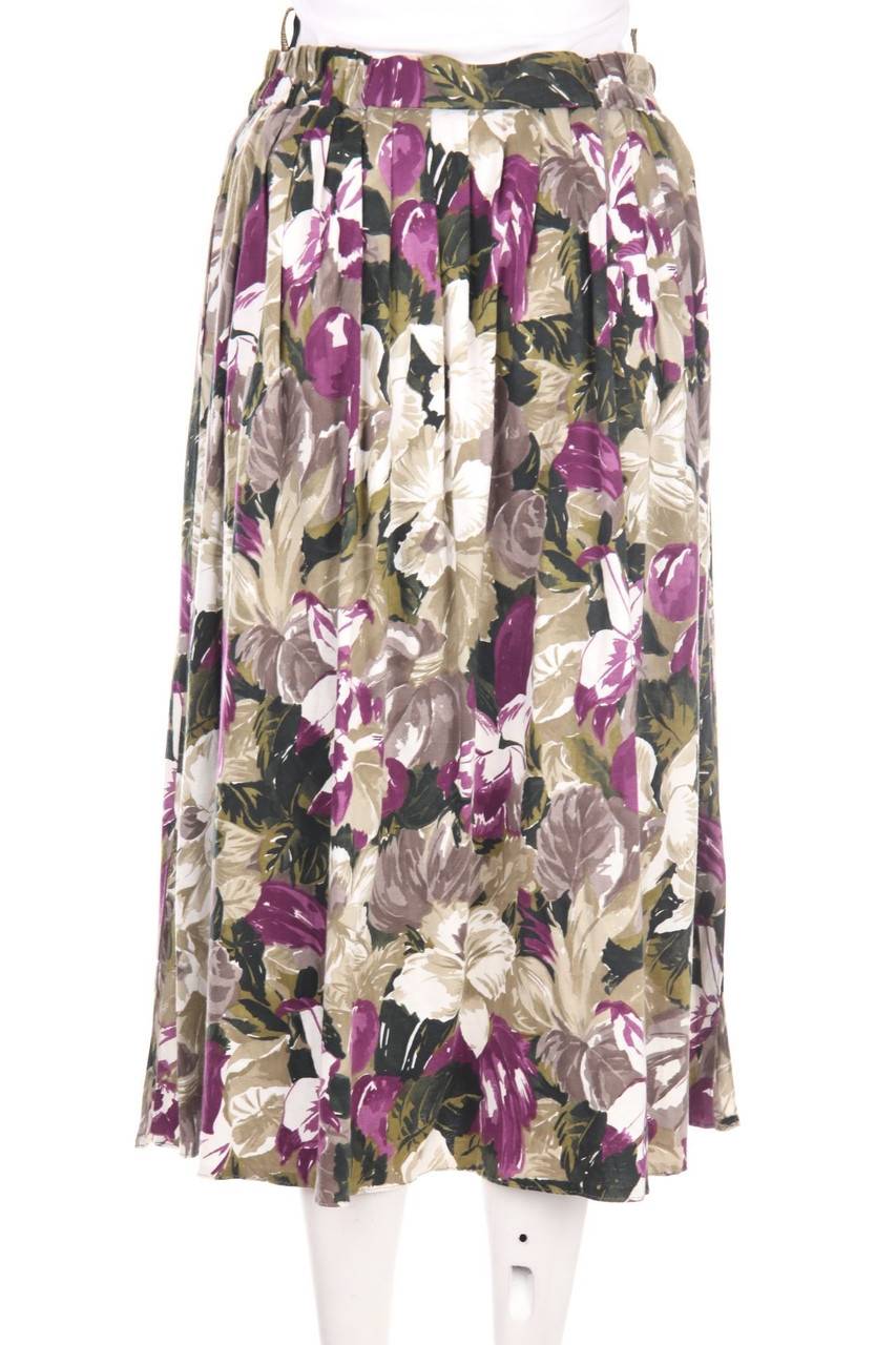 Carou VINTAGE Rock aus reiner Schurwolle mit Blumen-Print Muttertagsangebot