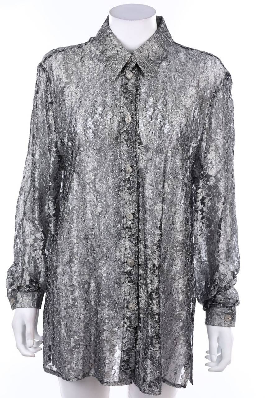 Carou Ohne Label Spitzen-Hemd-Bluse 50% Rabatt für begrenzte Zeit