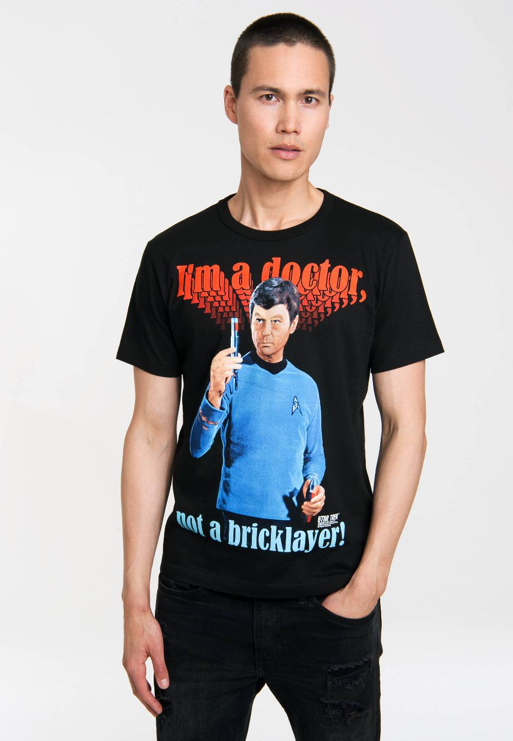 Logoshirt Star Trek - Dr. McCoy - I'm A Doctor Not A Bricklayer - T-Shirt Print - Herren Clearance-Verkauf