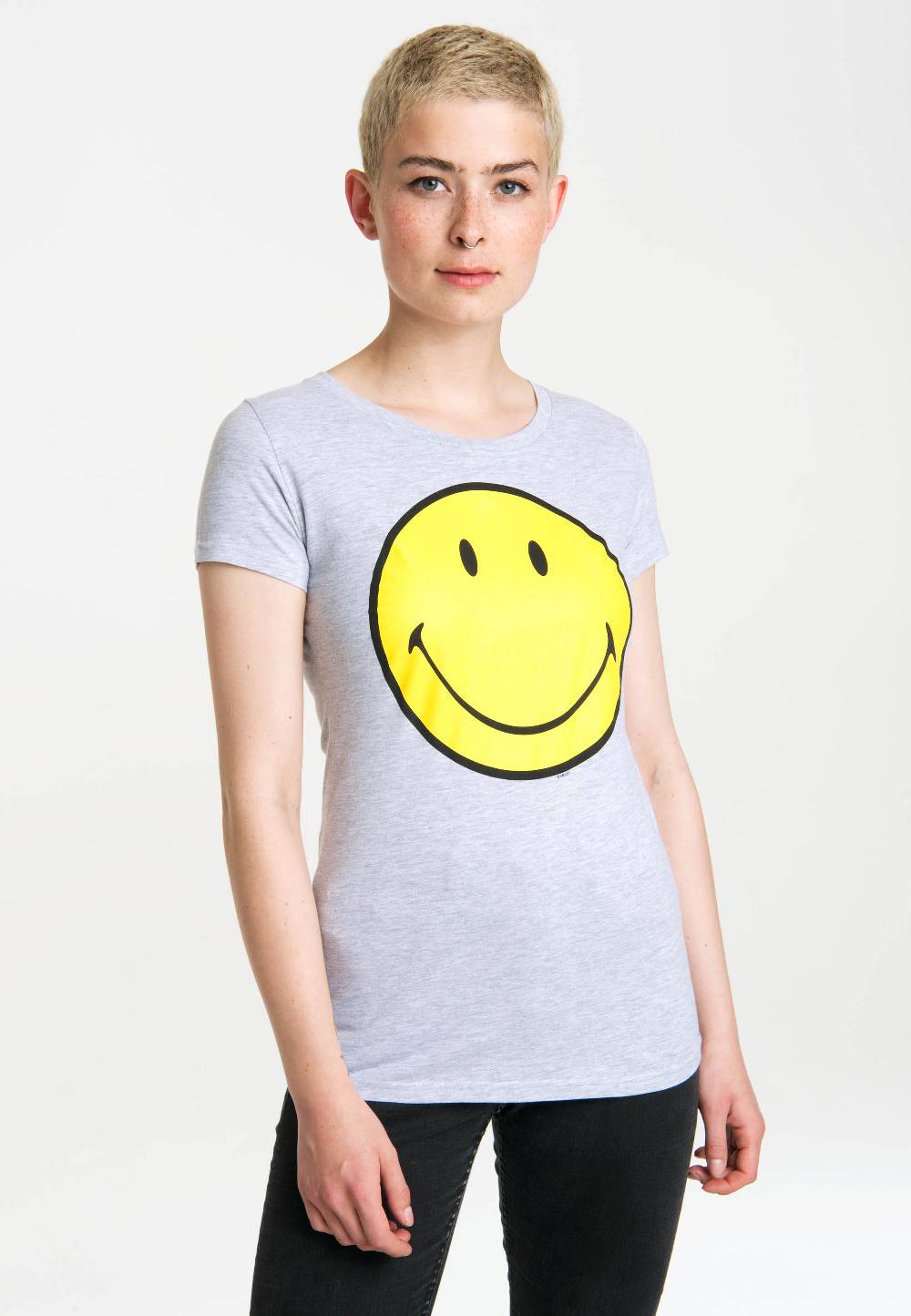 Logoshirt Original Smiley Face - Happy - T-Shirt Print - Damen Fabrik Onlineshop