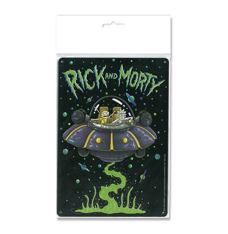 Logoshirt Rick & Morty - Raumschiff - Blechschild A5 Outlet