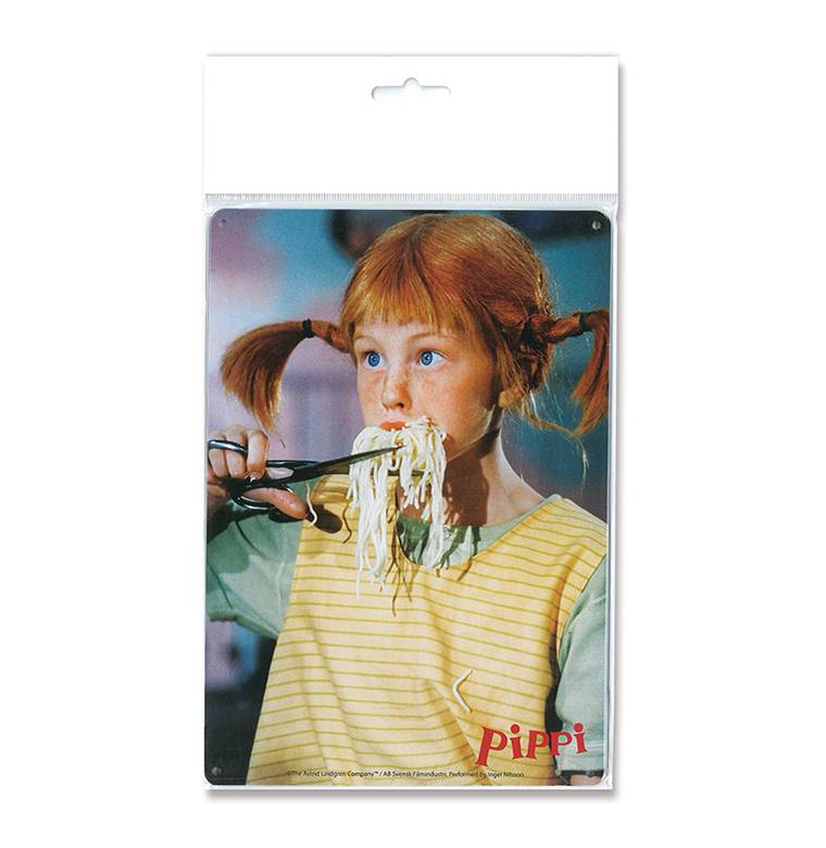 Logoshirt Pippi Langstrumpf - Spaghetti - Blechschild A5 Blitzverkäufe