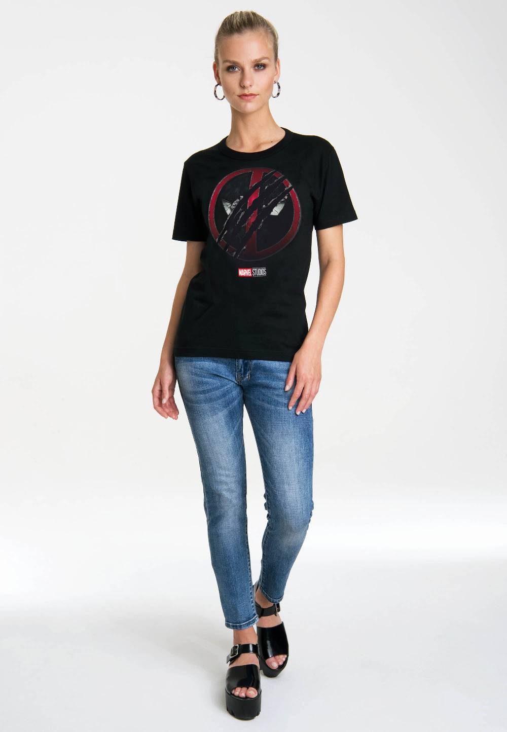 Logoshirt Deadpool & Wolverine - Marvel Comics - T-Shirt Print - Damen Tiefpreis