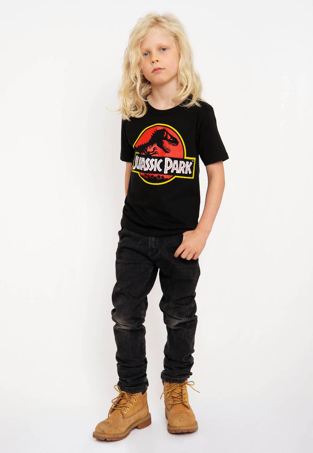 Logoshirt Jurassic Park - Logo - Bio - T-Shirt Print - Kinder Kostenlose Rückgabe