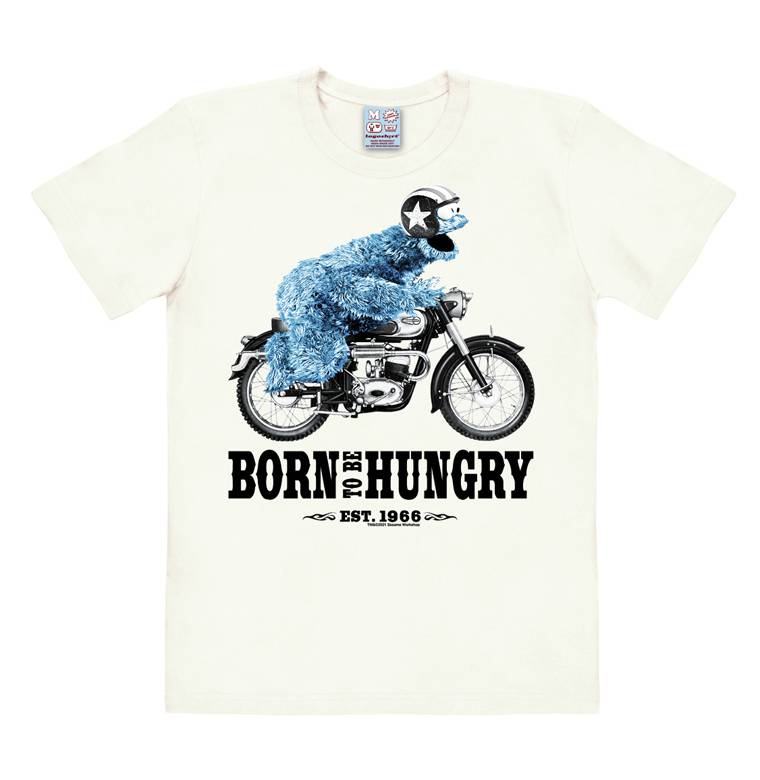 Logoshirt Krümelmonster | Born To Be Hungry | Easy Fit Herren T-Shirt Fabrikladen